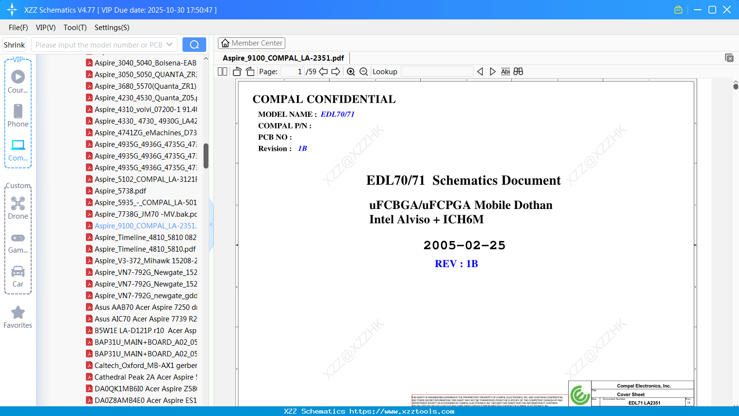 Laptop ACER Aspire_9100_COMPAL_LA-2351